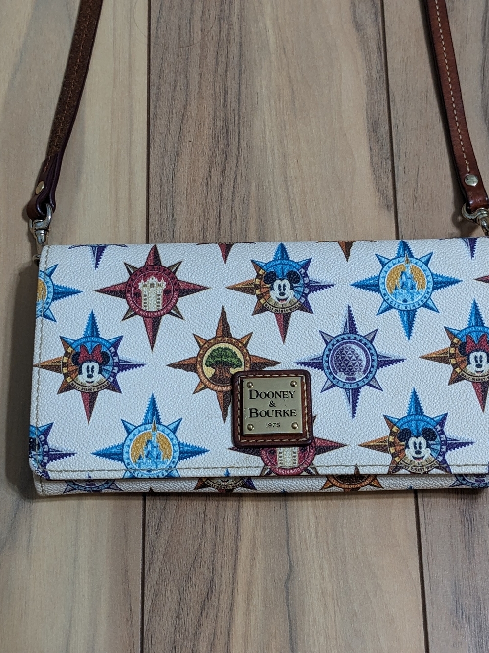 GUC!  Dooney & Bourke X Disney Compass Passport Parks Icon Crossbody Bag